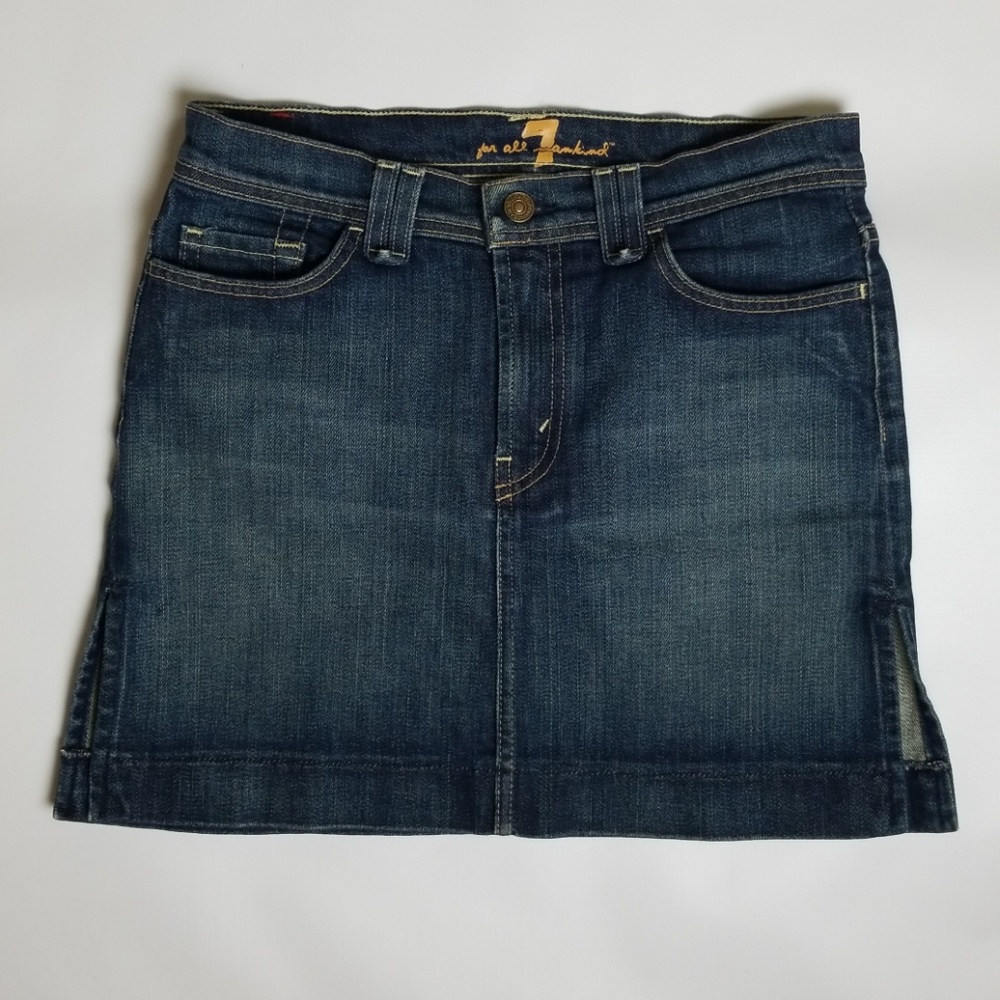 7 for all mankind mini skirt size 27